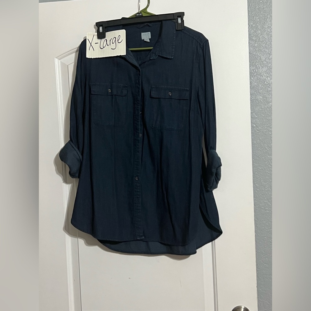 Button down denim shirt